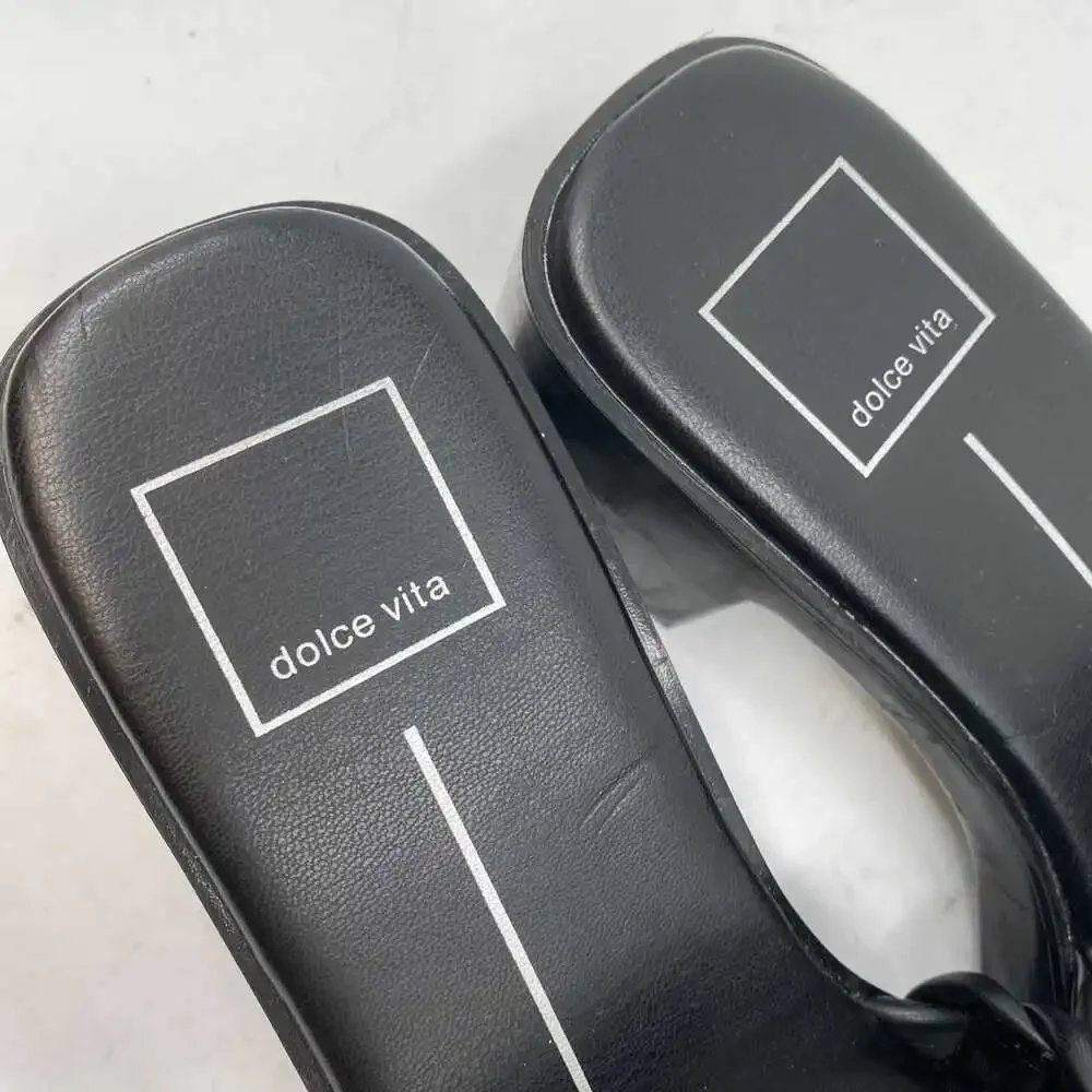 Dolce Vita Black Woven Slip-On Platform Sandals | Women’s US8 - Picture 3 of 13